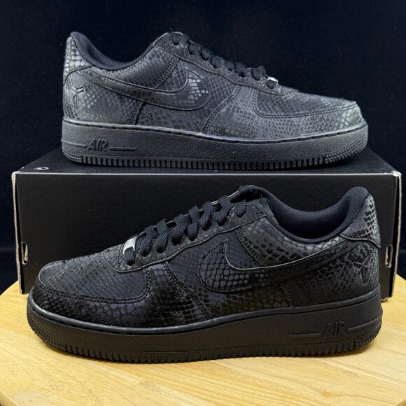 Size 9- Nike Air Force 1 Low Kobe Bryant Forever Black Men\'s IB0018-003 New